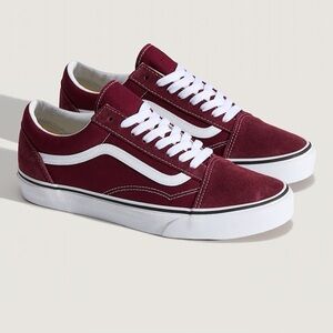 Vans Old Skool Burgundy Low Top Suede Sneakers Women’s 8